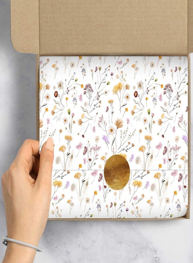 FYSUIMU 60 Sheets Spring Wildflower Tissue Paper Watercolor Floral Art Tissue Paper Vintage Wrapping Paper for DIY Craft Packing, 14 x 20 Inch - Image 5